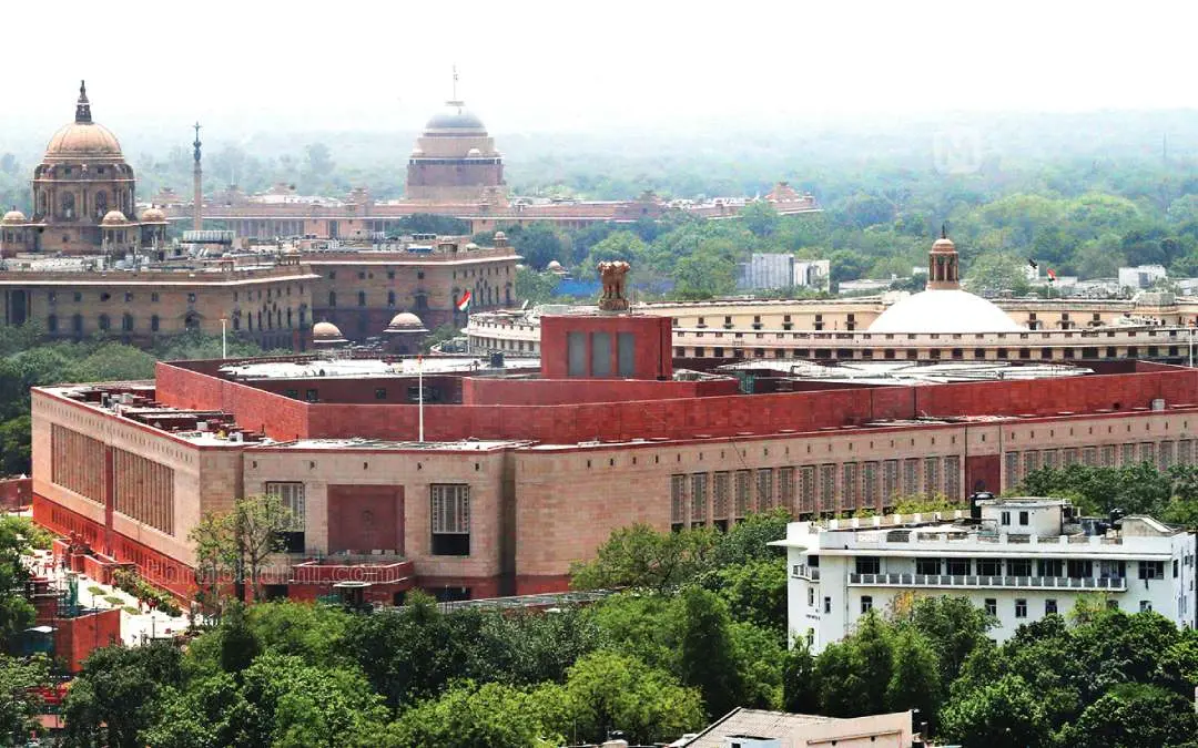 New and old buildings of Parliament House (Sansad Bhavan), New Delhi | Photo: Mathrubhumi/PG Unnikrishnan