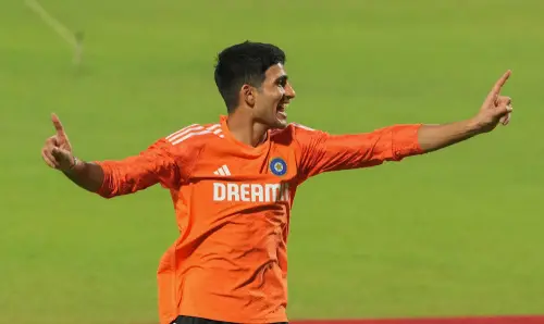 Kolkata: India's Shubman Gill during a practice session ahead of the ICC Men's Cricket World Cup 2023 match between India and South Africa, at Eden Gardens, in Kolkata, Saturday, Nov. 4, 2023. Photo: PTI