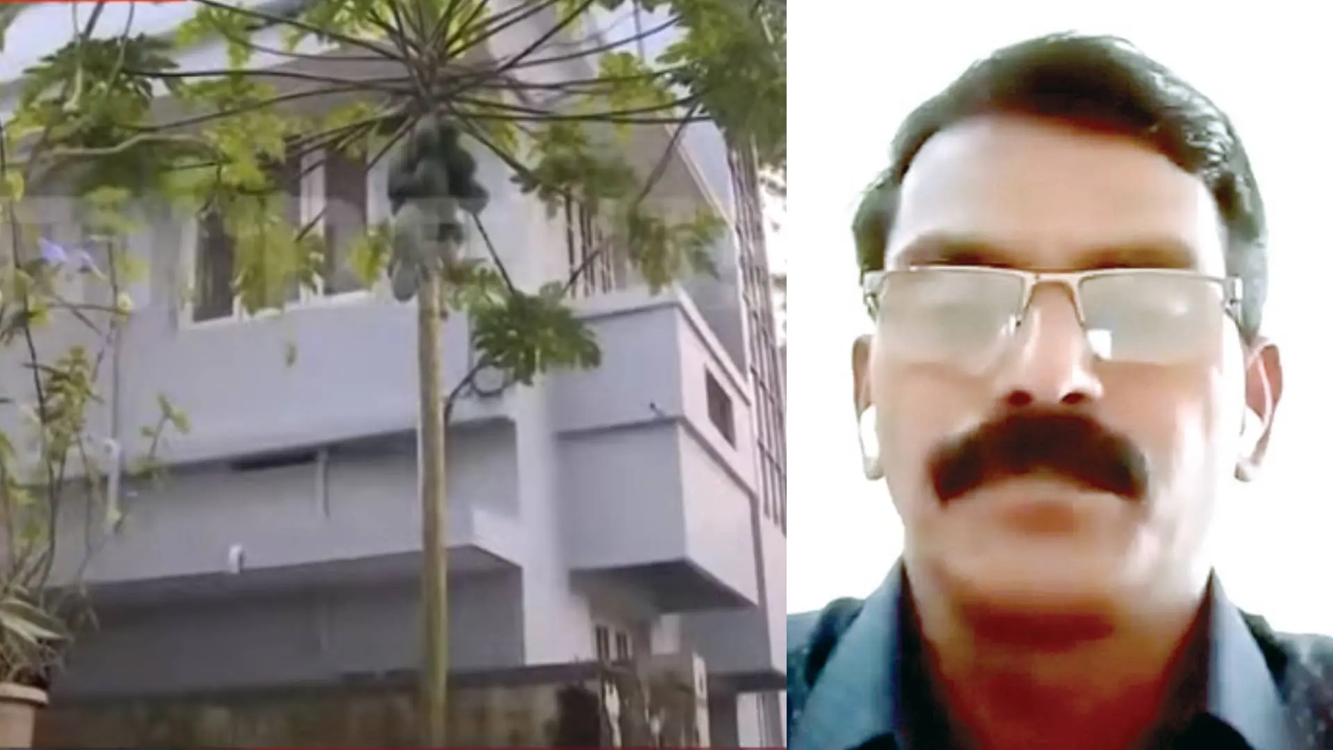 Martin's house in Athani, Dominic Martin | Photo: Screengrab/ Mathrubhumi news