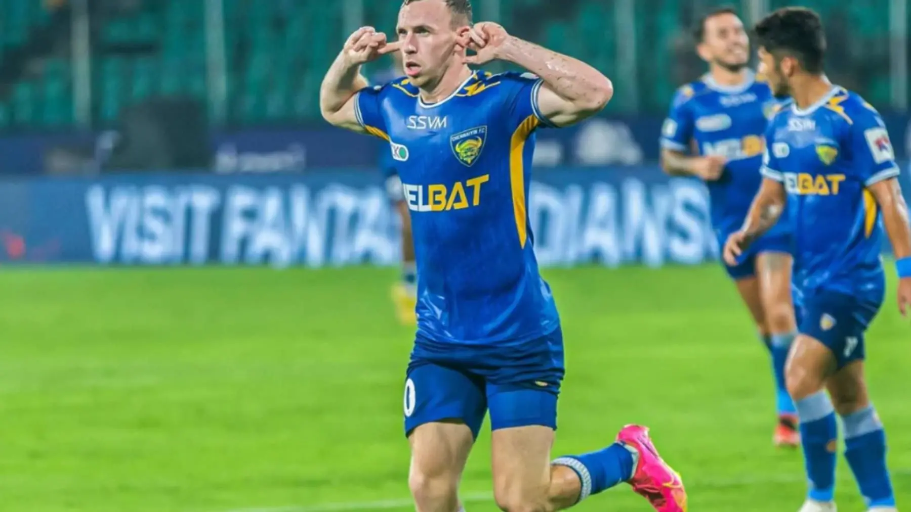 Chennaiyin FC registered a dominating 5-1 victory against Punjab FC in the 2023-24 Indian Super League (ISL) match at the Jawaharlal Nehru Stadium in Chennai on Sunday. Photo:ISL/X