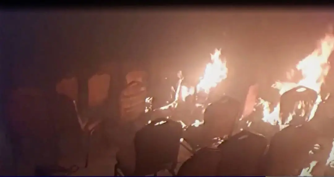 Fire at Jehovah's convention.