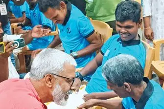 Vidyarambham at 50: Differently-abled man writes first letter at Thunjan Parambu