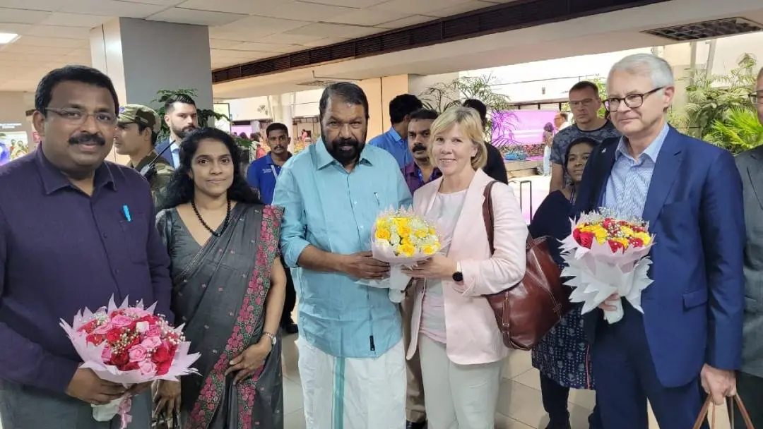Minister Sivankutty with Anna-Maja Henriksson