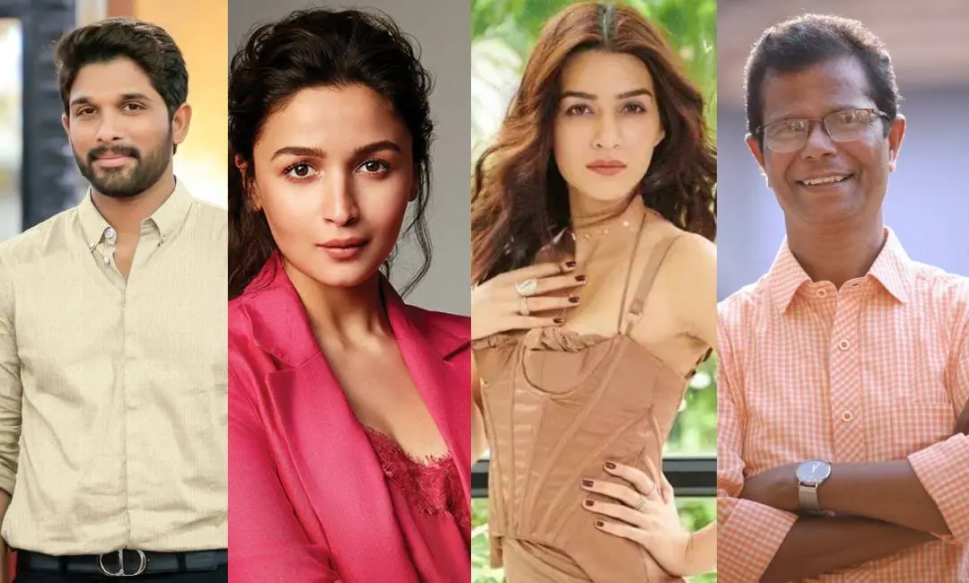 Allu Arjun, Alia Bhatt, Kriti Sanon, Indrans