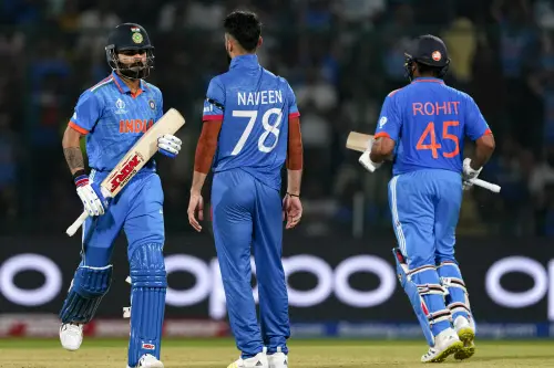 Rohit's record ton powers India to World Cup win over Afghanistan