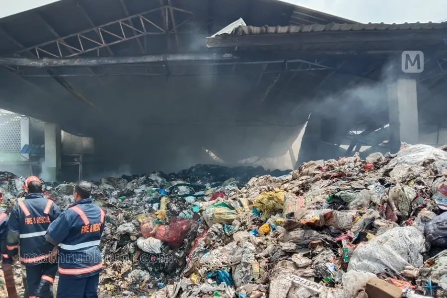 Fire breaks out at waste treatment plant in Kozhikode
