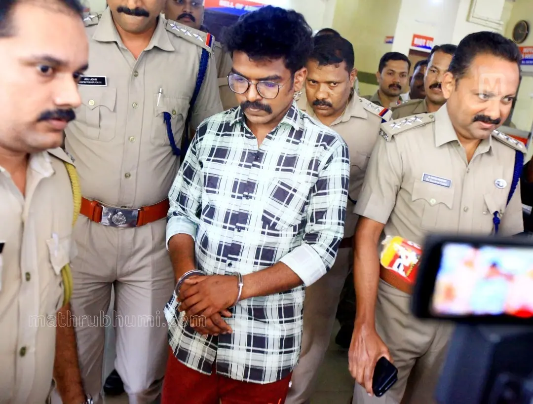 Akhil Sajeev who was arrested by the Pathanamthitta police. Photo: Mathrubhumi