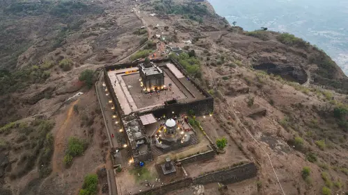Raigad: A view of the Raigad Fort on the 350th anniversary of the coronation of Chhatrapati Shivaji Maharaj, in Raigad. (PTI Photo)