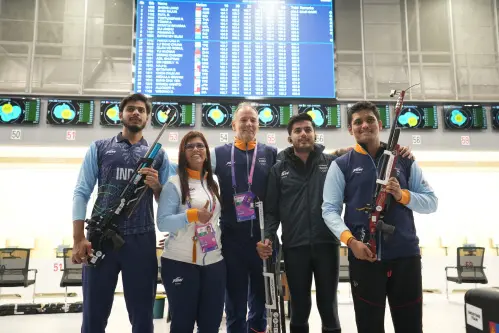 Indian 10m air rifle team clinches gold with world record score