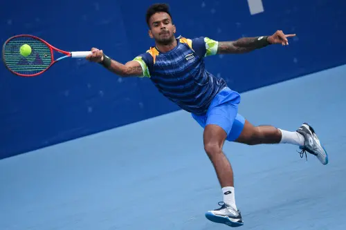 Sumit Nagal in action I Image: AFP
