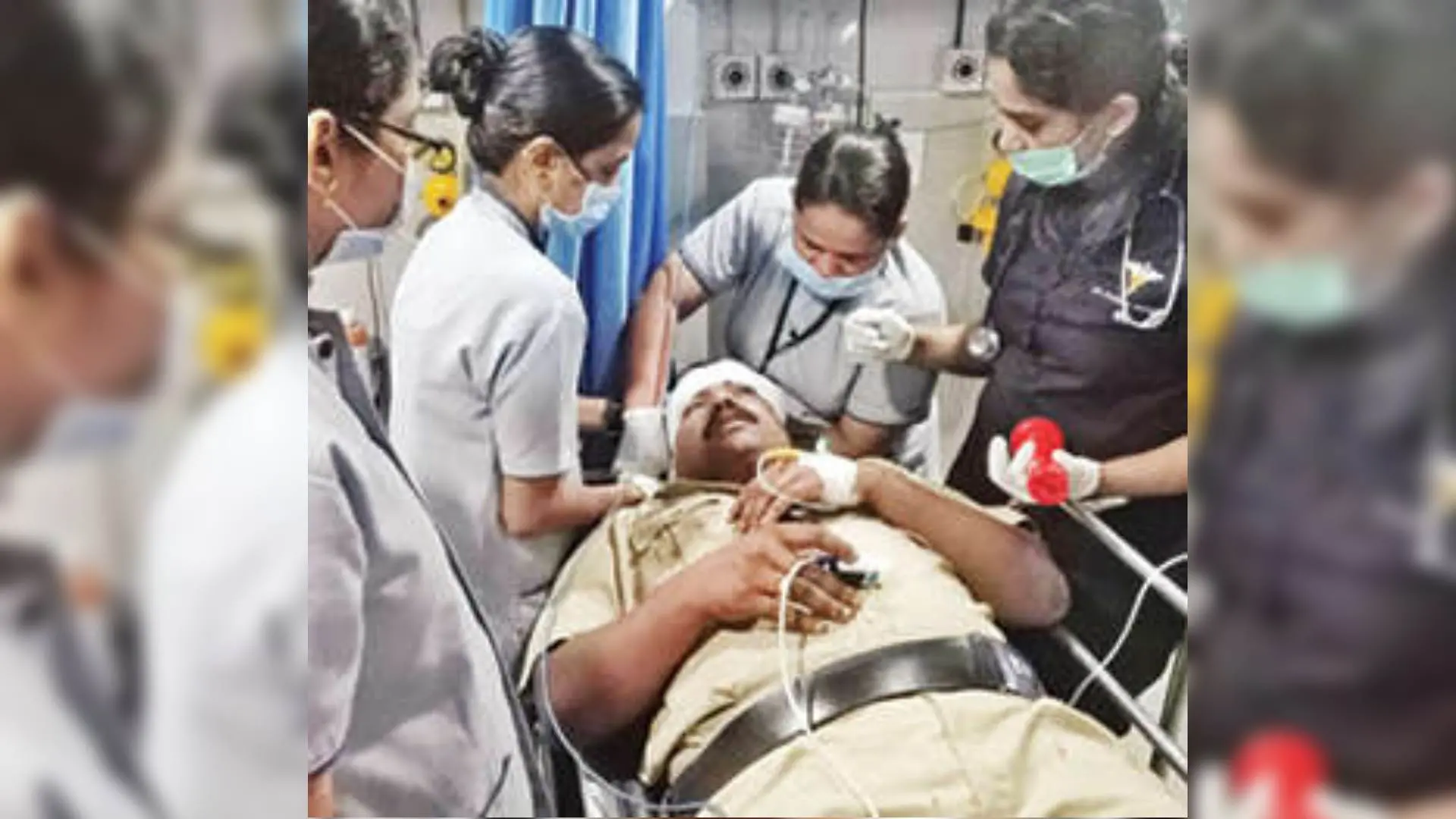 Sunil Kumar who is undergoing treatment at a private hospital
