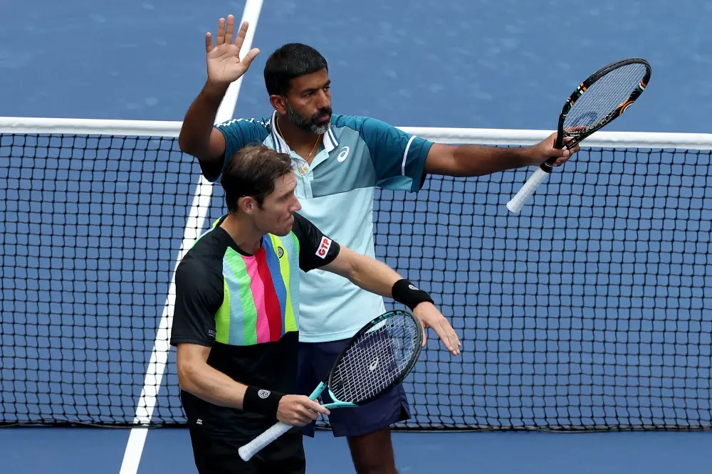 Rohan Bopanna (R) of India and Matthew Ebden (L) | Photo: Getty Images via AFP