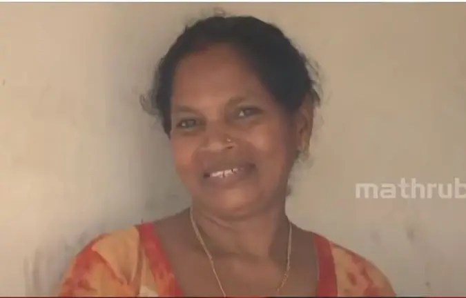 PO Sathiamma. | Image Courtesy: Mathrubhumi news screengrab