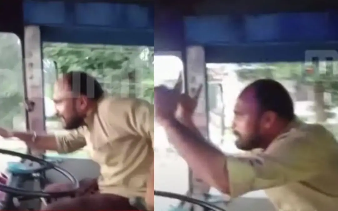 പാട്ടിന് താളംപിടിച്ച് ബസ് ഓടിക്കുന്ന ഡ്രൈവര്