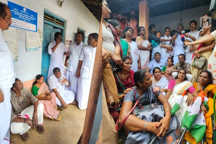Widespread protest in Puthuppally over dismissal of veterinary staff, govt denies allegation