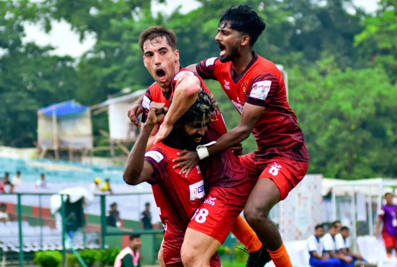 Gokulam Kerala FC players celebrating | Photo: X/GokulamKerala
