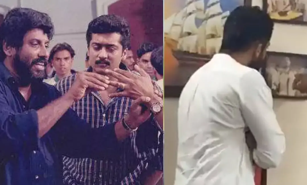 Siddique and Suriya during 'Friends' shooting, Suriya at Siddique's house | Photo: Twitter