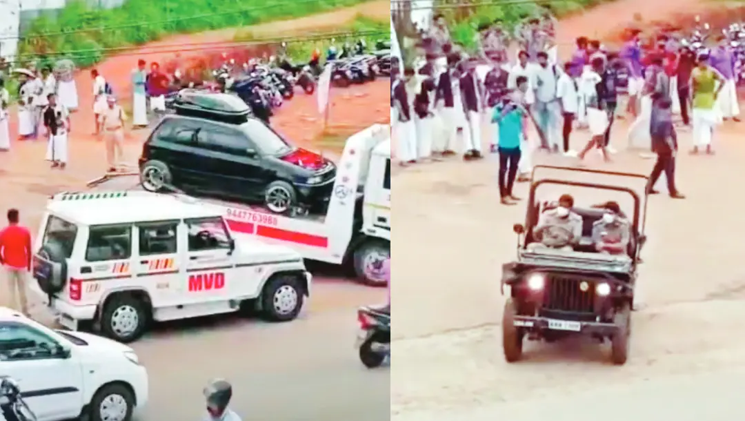 ഓണാഘോഷത്തിന് എത്തിച്ച രൂപമാറ്റംവരുത്തിയ വാഹനങ്ങള് മോട്ടോര് വാഹന വകുപ്പും പോലീസും ചേര്ന്ന് കസ്റ്റഡിയില് എടുത്തപ്പോള് (ഫയല് ഫോട്ടോ)