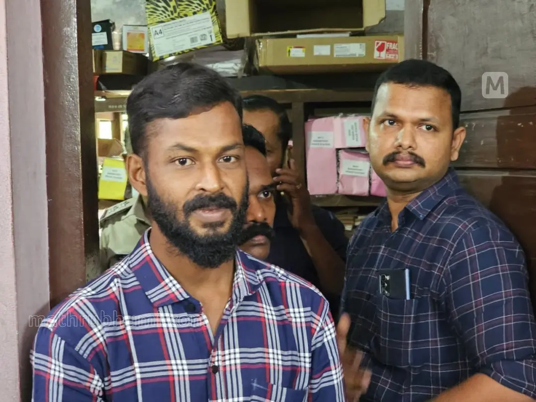Noushad who was brought at Thodupuzha police station.  | Photo: Ajesh Edavetti