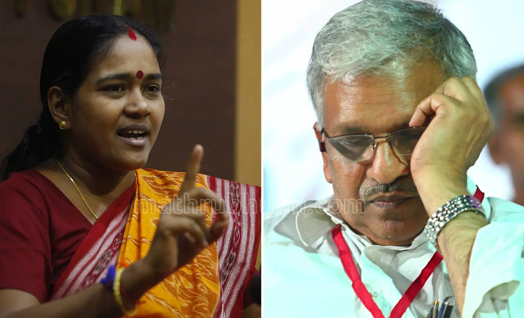Sobha Surendran, P Jayarajan | Photo: Mathrubhumi