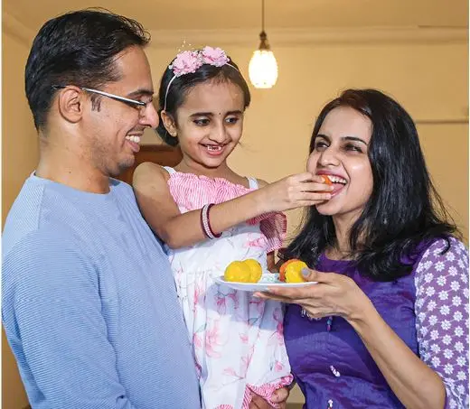 Mridula Warrier and family | Photo: Mathrubhumi
