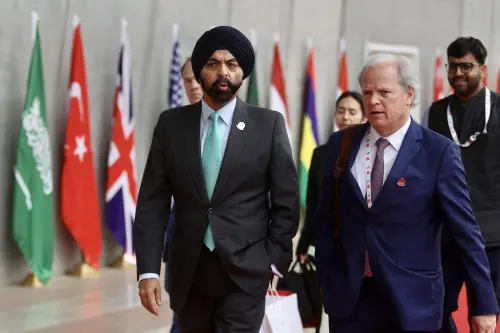 Gandhinagar: World Bank President Ajay Banga, left, at the venue of G-20 third Finance Ministers and Central Bank Governors (FMCBGs) meeting, in Gandhinagar, Monday, July 17, 2023. (PTI Photo)