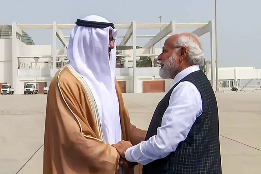 PM Modi arrives in Abu Dhabi; says looking forward to talks with UAE Prez to bolster bilateral ties