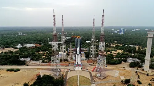 Tirupati, July 11 (ANI): Indian Space Research Organisation (ISRO) completed the 'launch rehearsal' for Chandrayaan-3, which will be launched from Satish Dhawan Space Centre, Sriharikota, on July 14th. (ANI Photo)