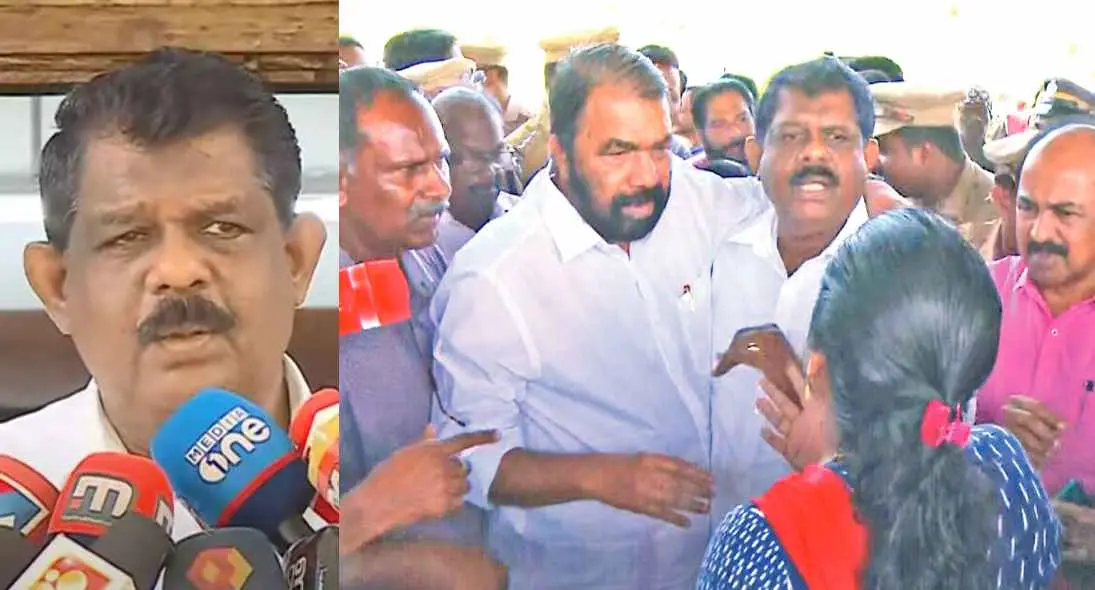 Antony Raju, Ministers confronted by locals in Muthalapozhi | Photo: Mathrubhumi