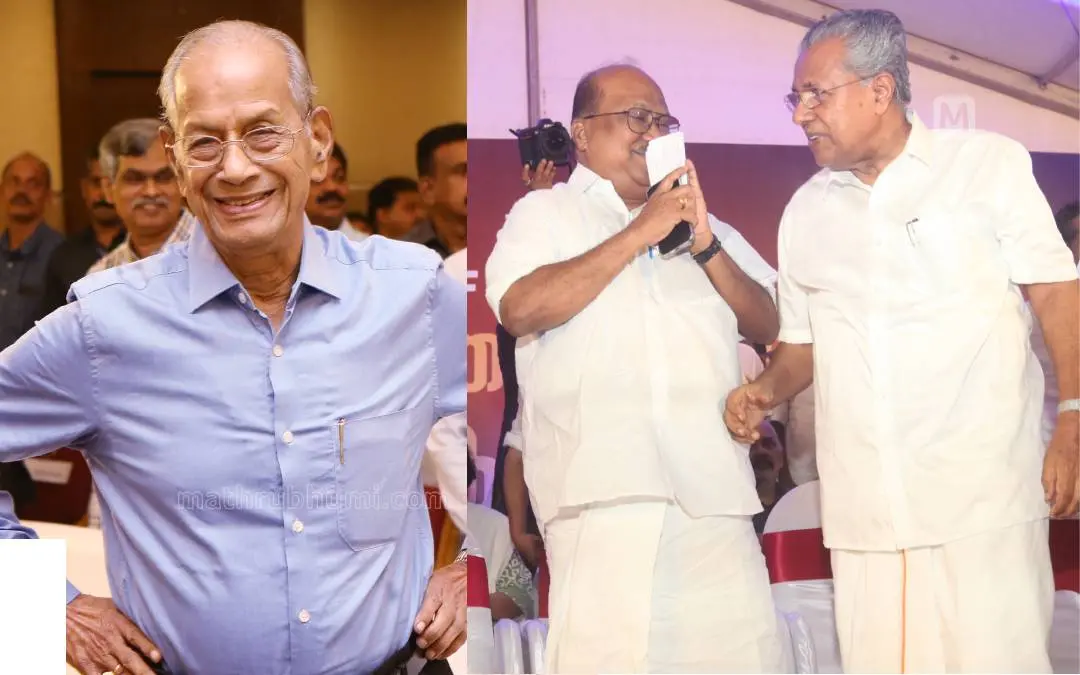E Sreedharan, KV Thomas, Pinarayi Vijayan | Photos: Mathrubhumi