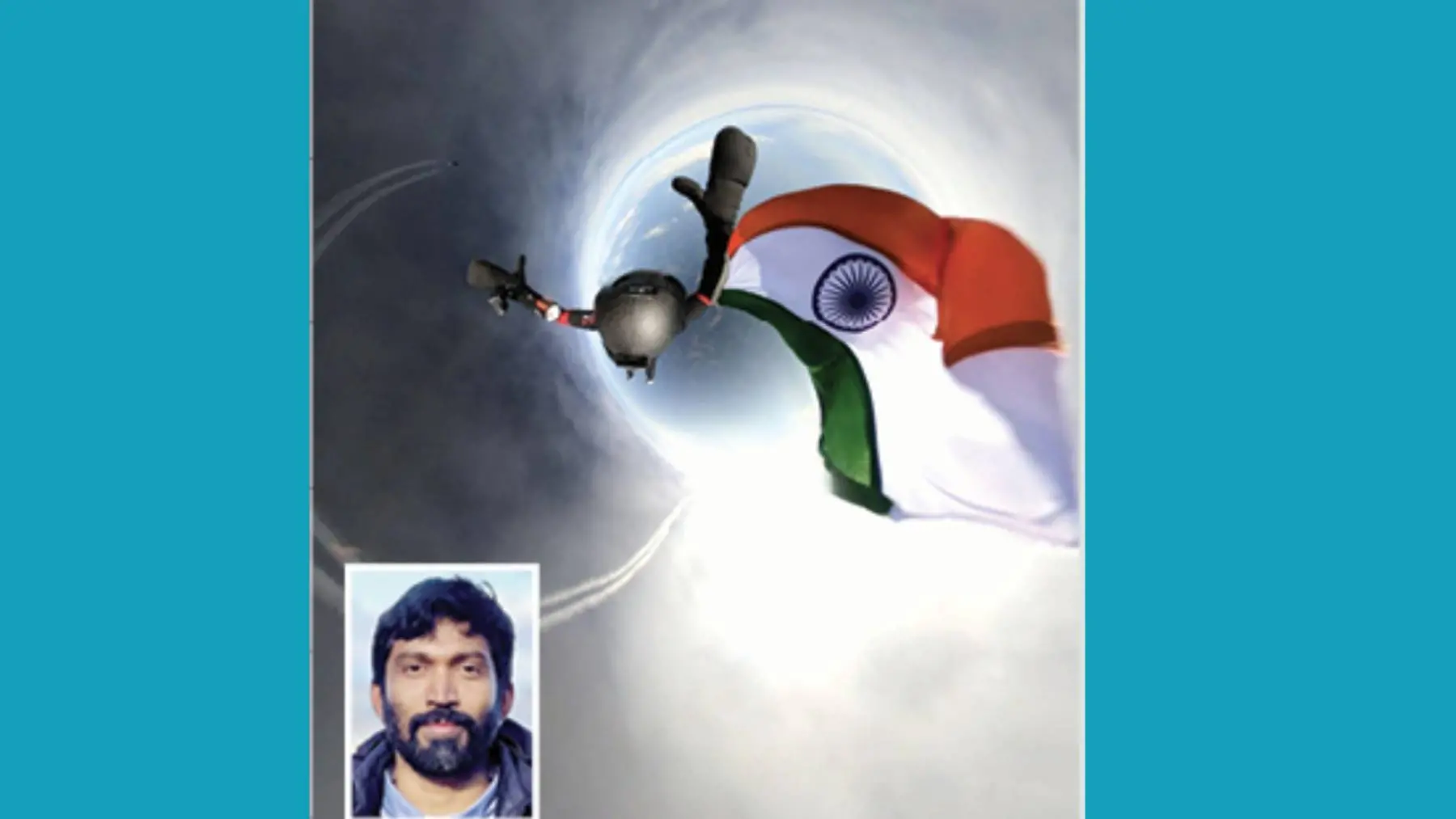 Kozhikode native Jithin Vijayan who set world record in skydiving.