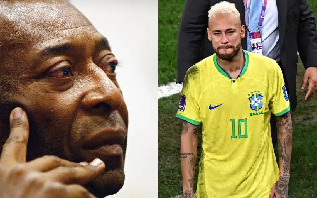 Brazilian legend Pele and Neymar Jr | Photos: AFP