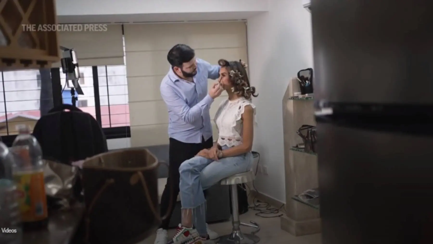 Sofia Salomón, an influencer and Instagram model has applied to take part in this year's Miss Venezuela contest. Screen grab - AP Video.