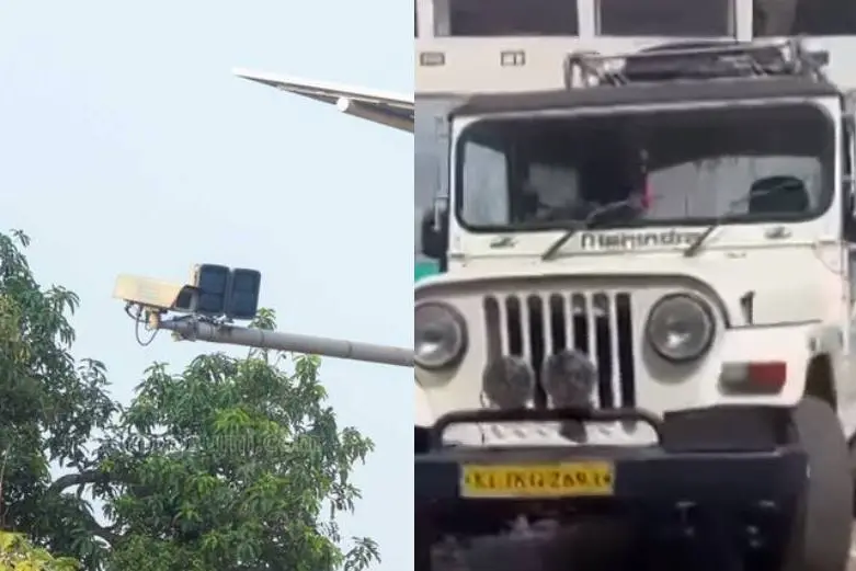 AI camera fines KSEB jeep Rs 20,000 for carrying pole atop