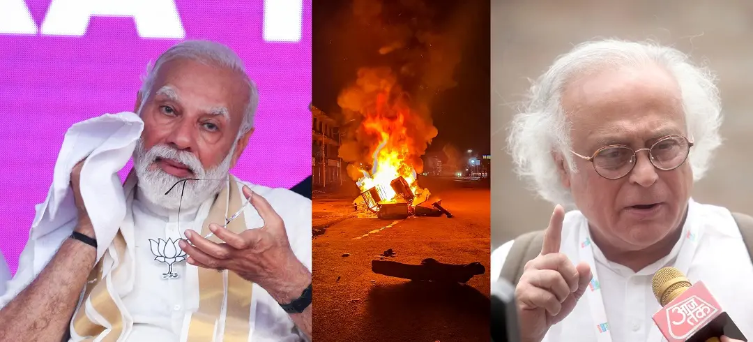 Narendra Modi-Manipur Violence-Jairam Ramesh | Photos: PTI, Akhil ES,  Muralikrishnan B; Mathrubhumi