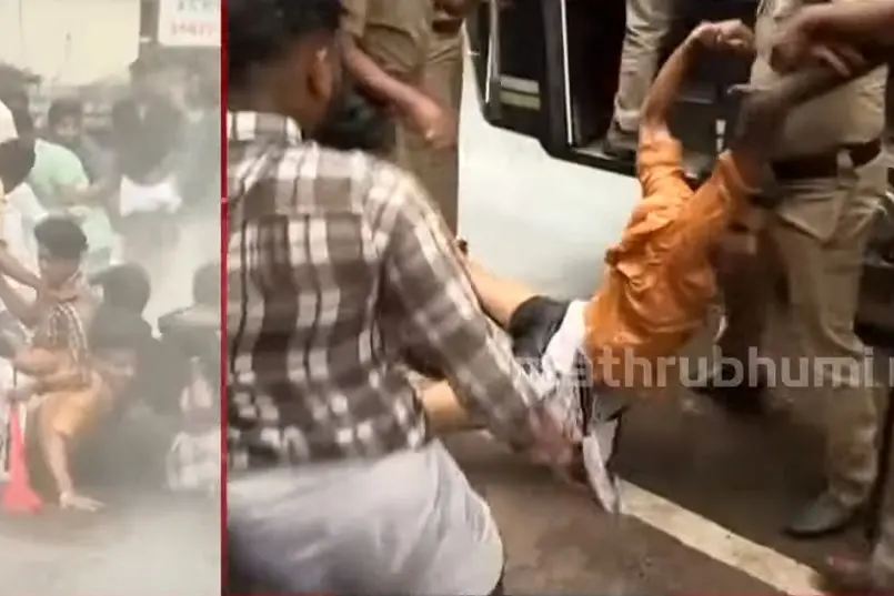 Organ donation row: ABVP's protest march to EKM hospital turns violent, Police lathi-charge workers