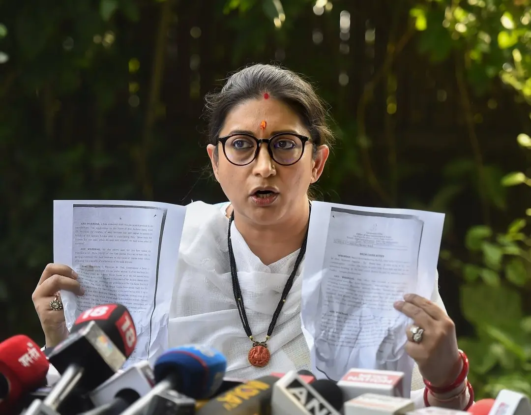 Smriti Irani. Photo: PTI