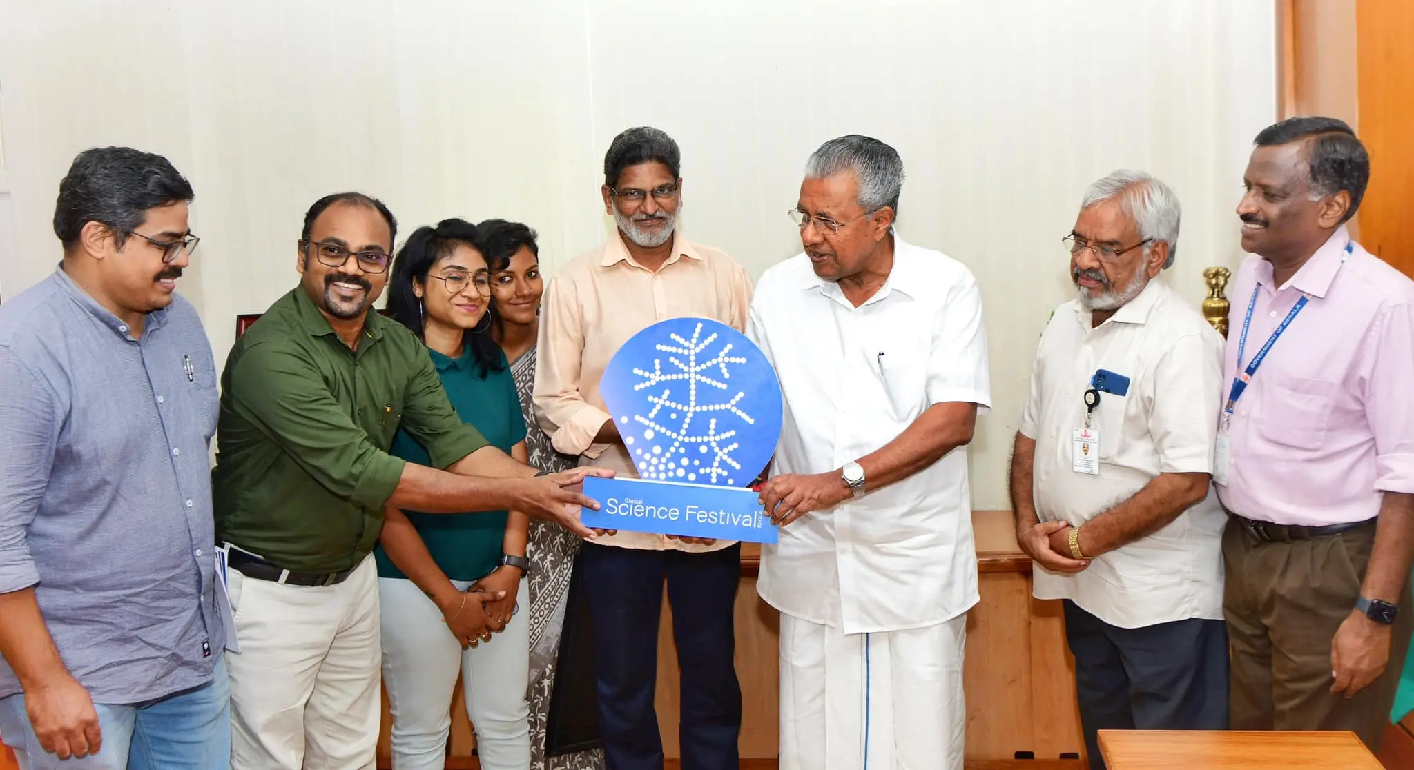 Pinarayi Vijayan releases logo of Global Science Festival, Kerala | Photo: Facebook/PinarayiVijayan
