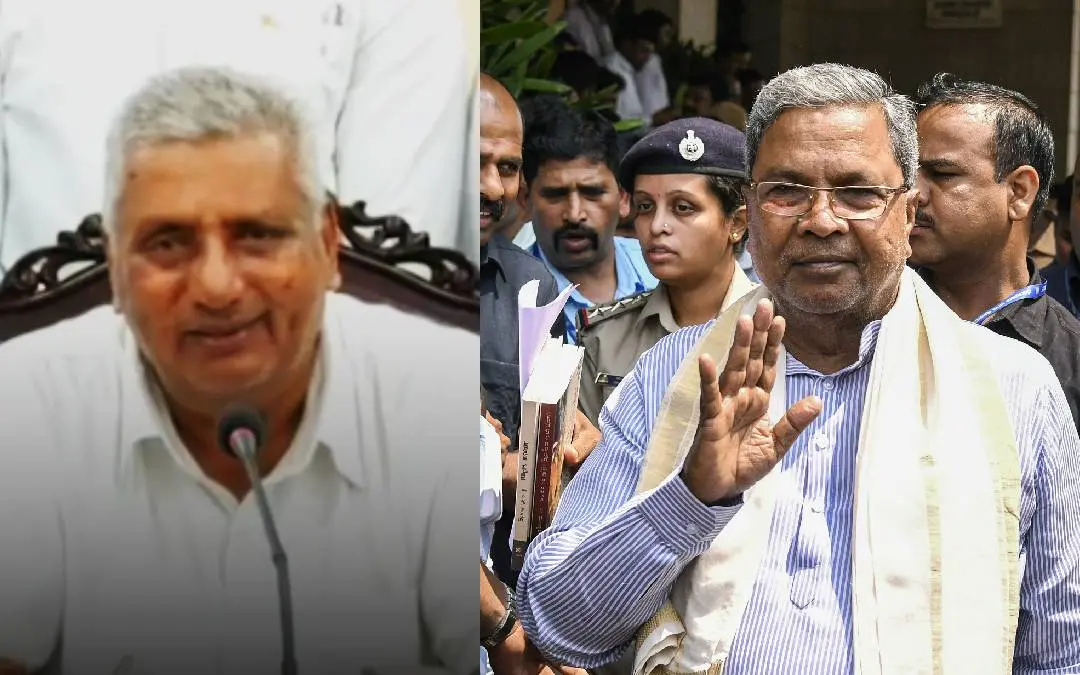 കെ. വെങ്കടേഷ്, സിദ്ധരാമയ്യ | ഫോട്ടോ: Screengrab, ANI