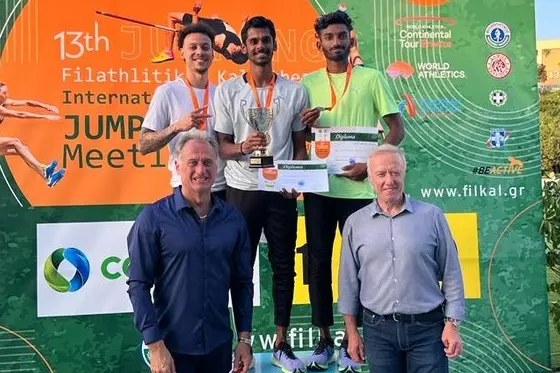 Murali Sreeshankar pips Jeswin Aldrin to win gold at International Jumping Meeting in Greece