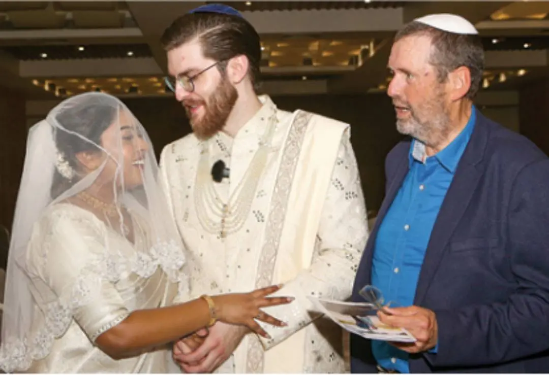 Racheal Benoy Malakhi and Richard Zachary Rowe at their wedding