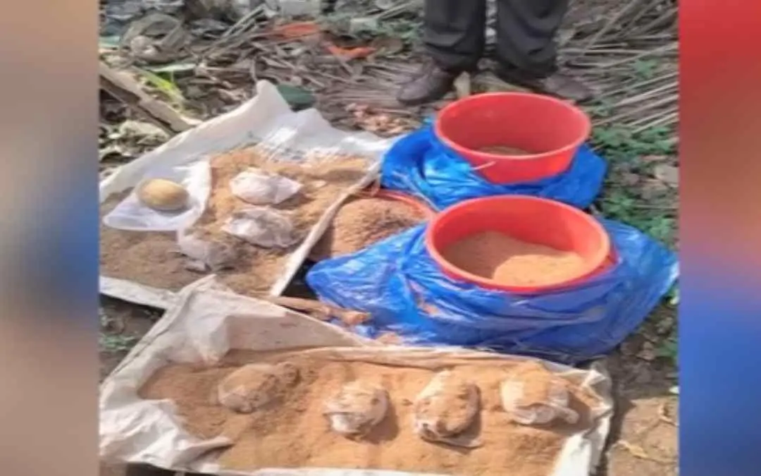 Country made bombs discovered in the police search operations.