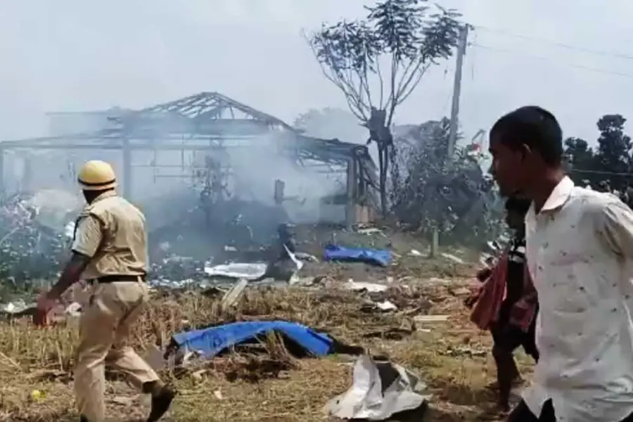 Nine killed in huge explosion at illegal firecracker factory in West Bengal