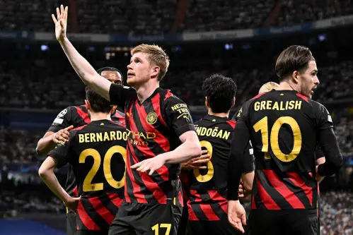 De Bruyne's equaliser leaves Man City and Real Madrid level in CL semi final opener