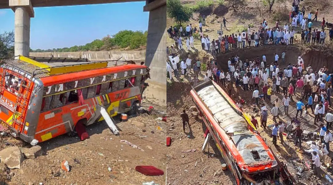 Bus that met with the accident | Photo: PTI