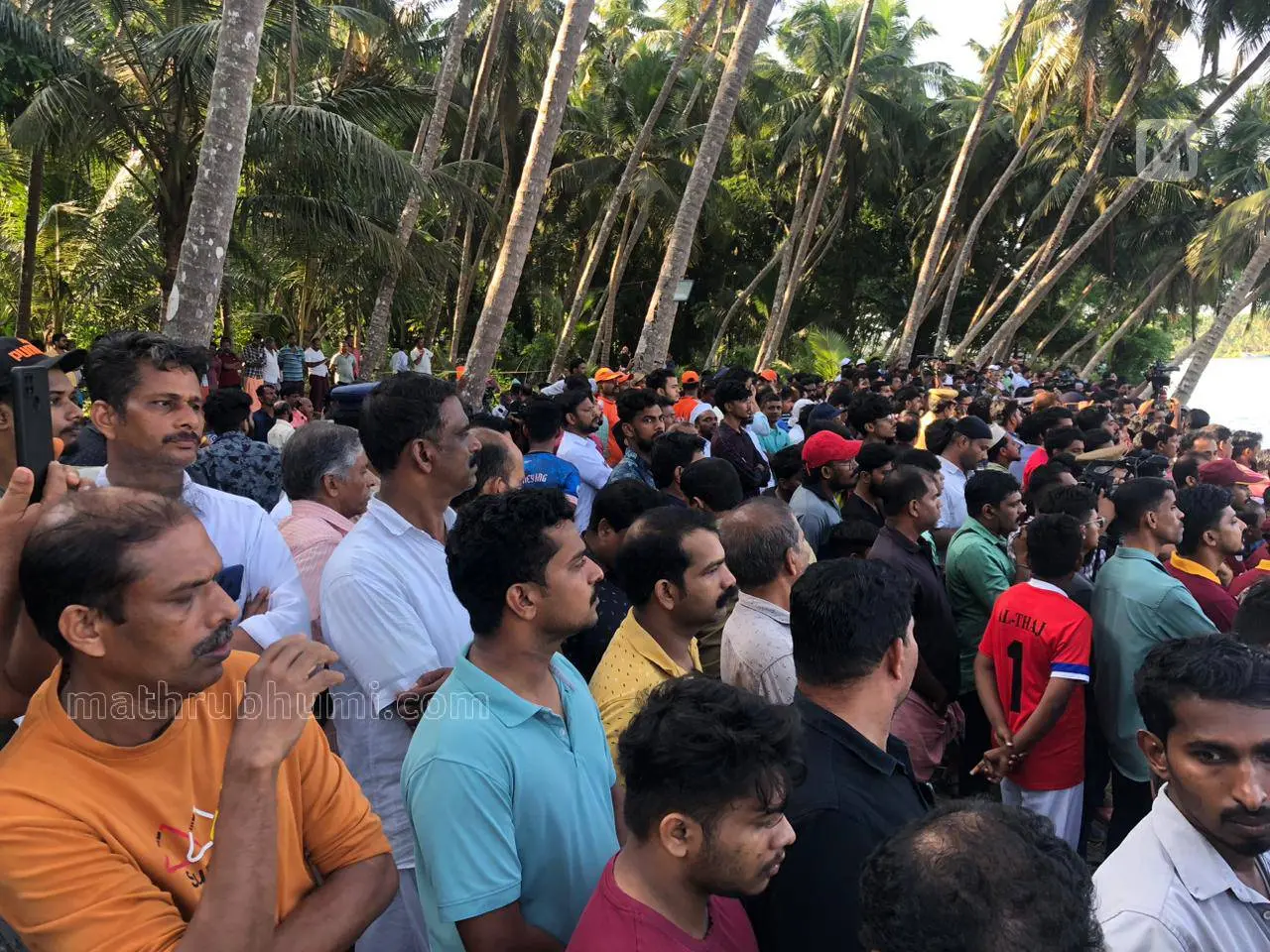 Locals anxiously looking on at the rescue operations in Tanur on Monday.