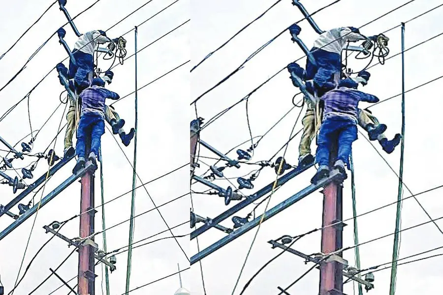 KSEB worker electrocuted from live wire, timely intervention of co-workers saves live