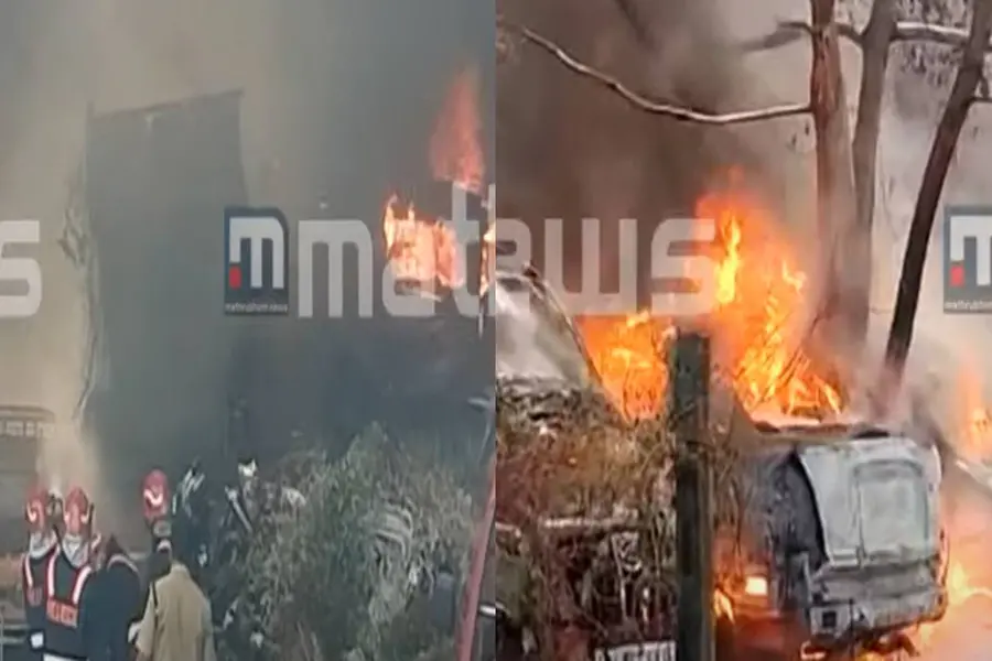 Hundreds of vehicles gutted after fire breaks out in police junkyard in Kannur