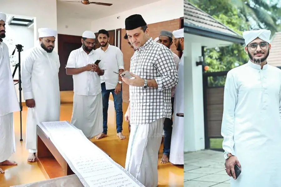 Youth writes Quran by hand on a 1.25 km long scroll in Kozhikode