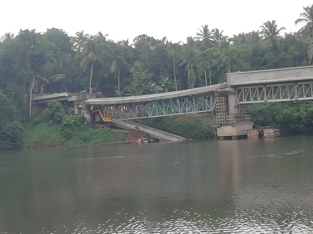 The beam that has been collapsed